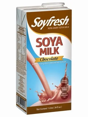 Soymilk, chocolate, with extra calcium, vitamins A and D