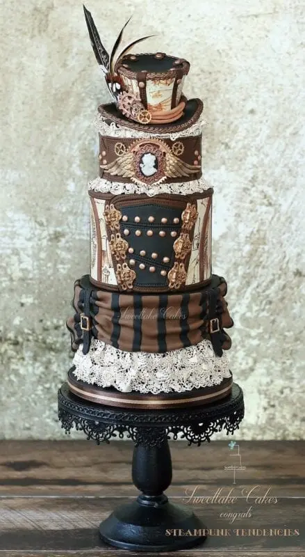 Steampunk cakes (photo gallery to be amazed)