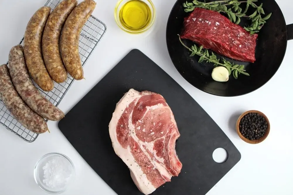Varietal beef, probe, lean meat, raw