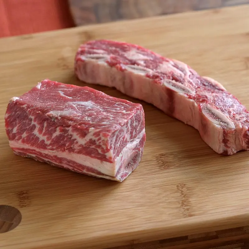 Varietal beef, ribs, thin edge (ribs 10-12), meat with fat removed to 0 ″, fried