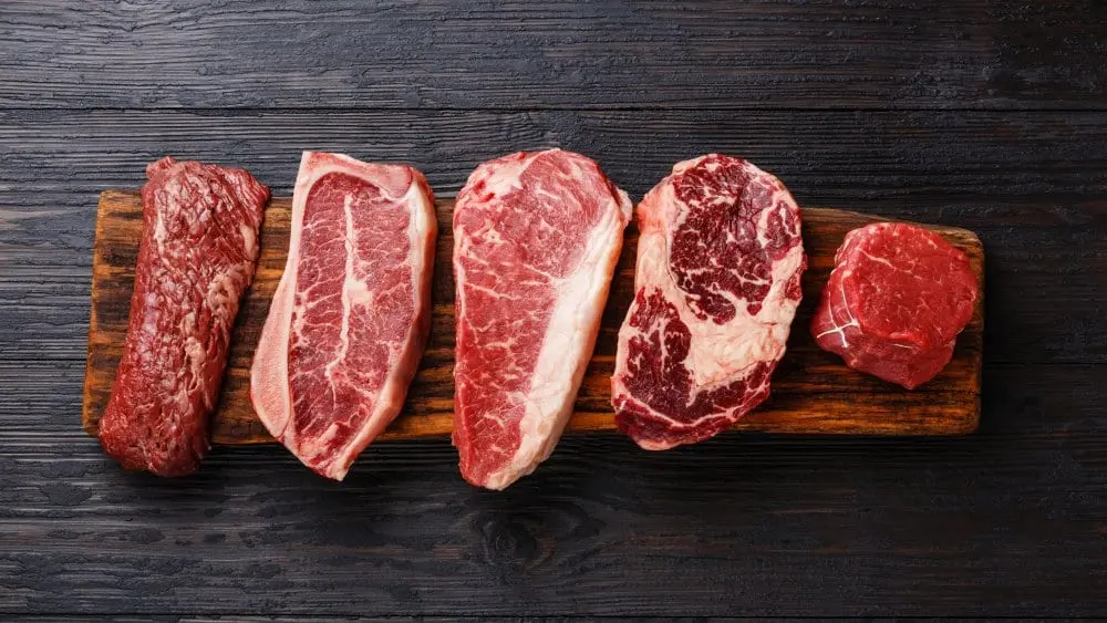 Varietal beef, sirloin, lean meat, fried