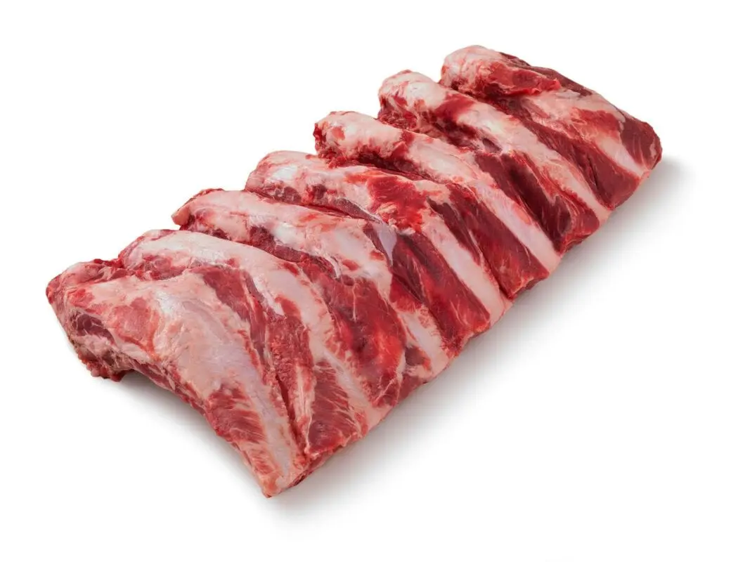 Veal, back (rib), meat only, stew