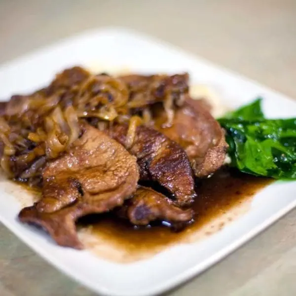 Veal liver, braised