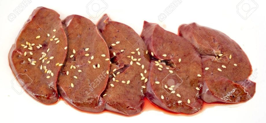 Veal liver, raw