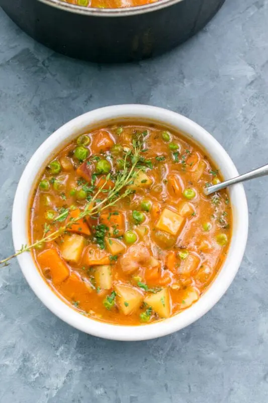 Vegetables stewed.