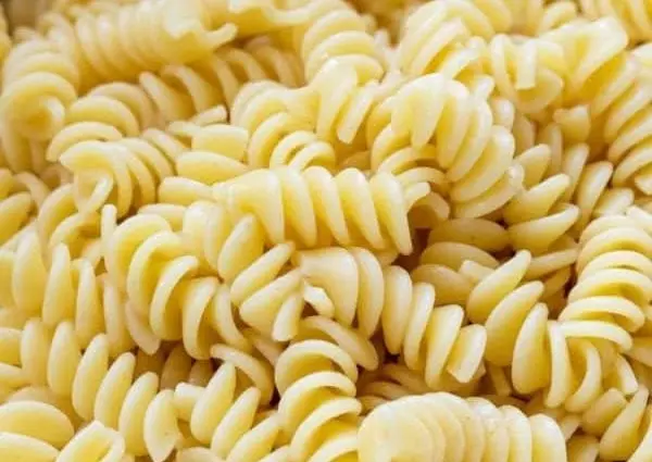 When should the pasta be washed with water