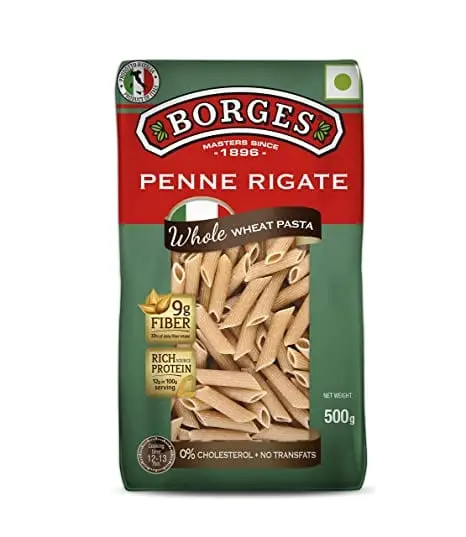 Whole wheat pasta (pasta, spaghetti), cooked