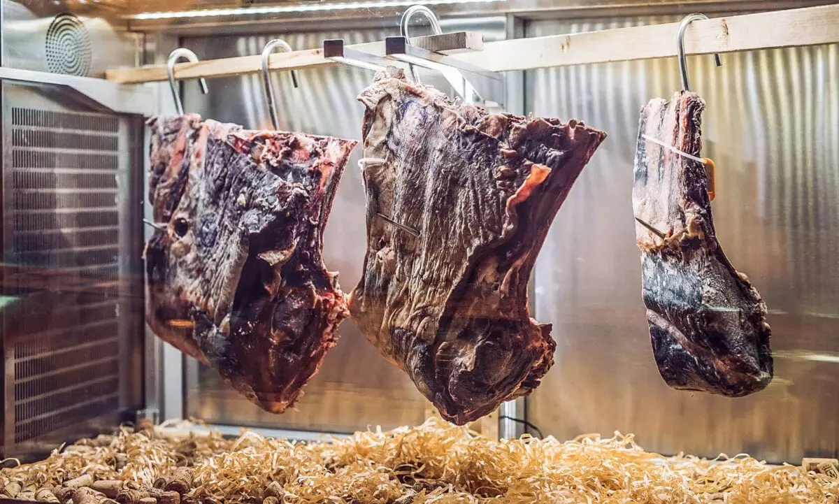 Aging meat as a section of household magic