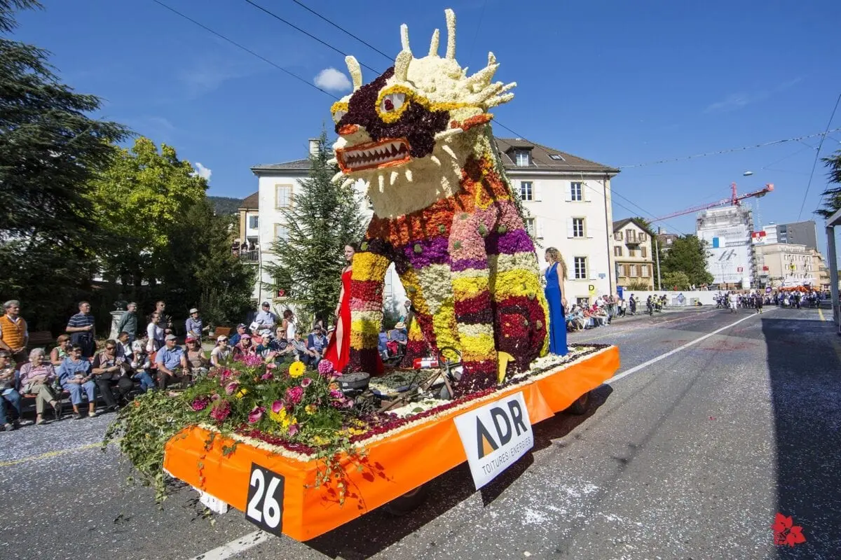 Grape harvest festival in Switzerland