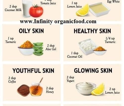 Healthy products and homemade face masks