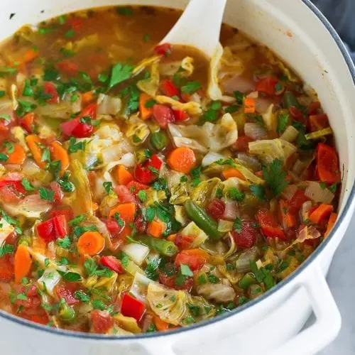 How long cabbage soup to cook?