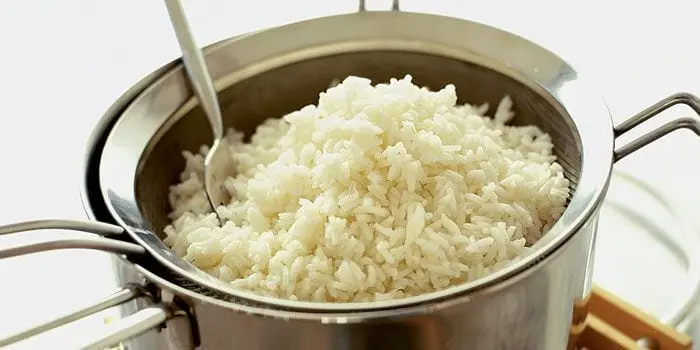 How long rice to cook in a double boiler?