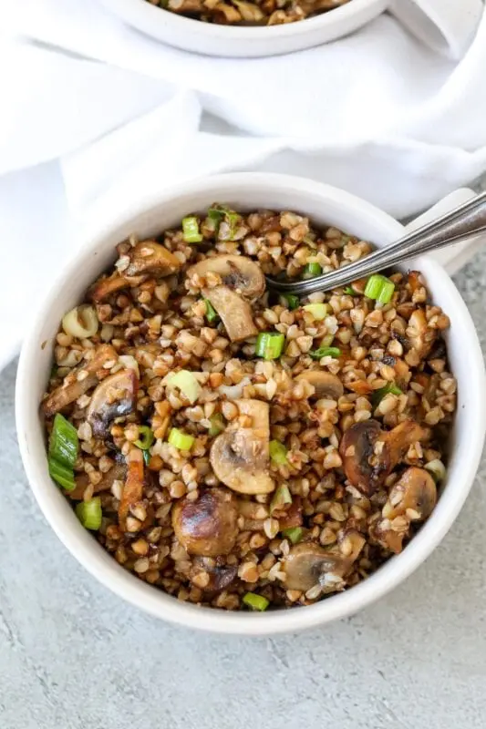 How long to cook buckwheat with mushrooms?