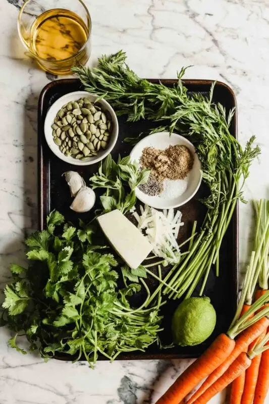 How long to cook carrot tops?