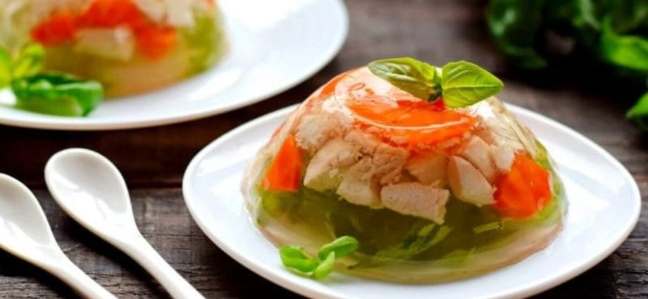 How long to cook chicken aspic?