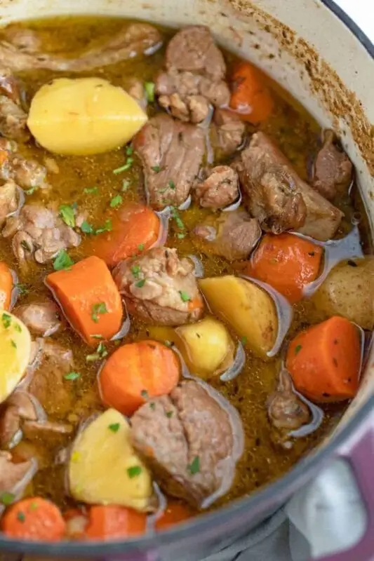 How long to cook lamb broth?