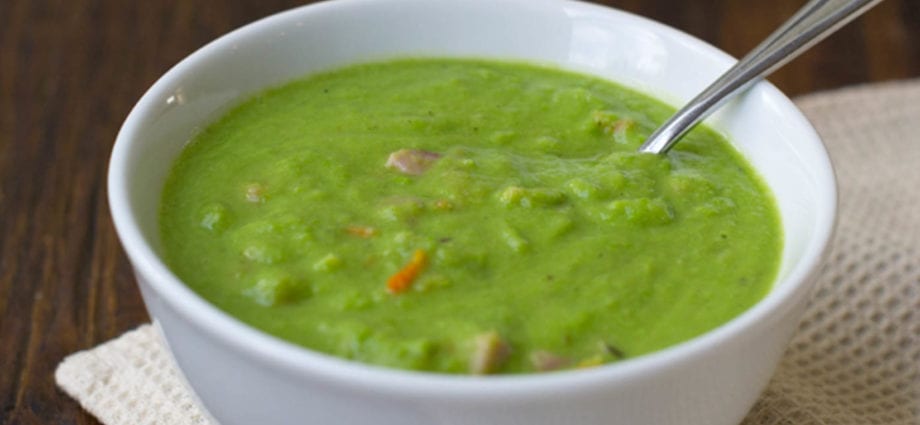 How long to cook mashed pea soup?