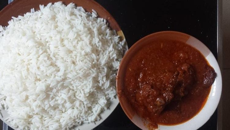 How long to cook rice with stew?