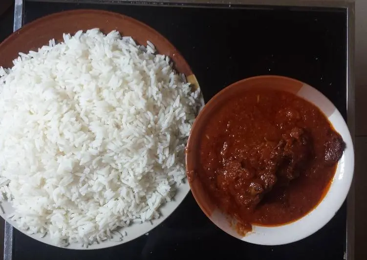 How long to cook rice with stew?