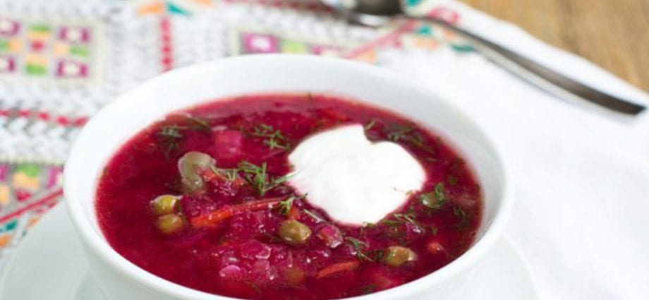 အာလူးမပါဘဲ borscht ချက်ပြုတ်နည်း?
