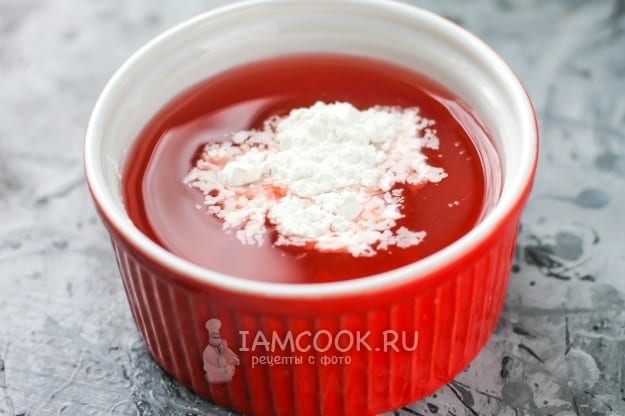 How to cook jelly from starch and compote?