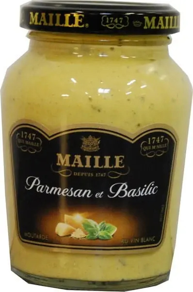 Mustard with parmesan and basil