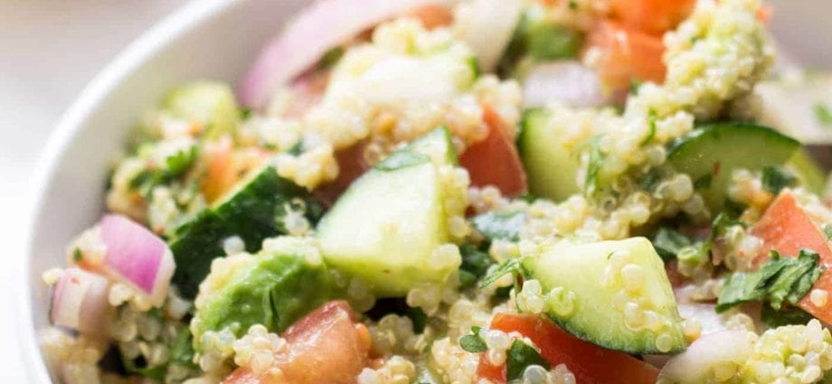 Salad Quinoa, Zaitun sareng Alpuket