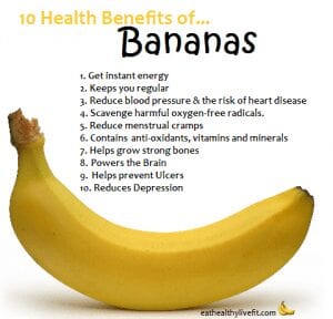 Les avantages des bananes, ou comment les bananes se protègent-elles contre les AVC?