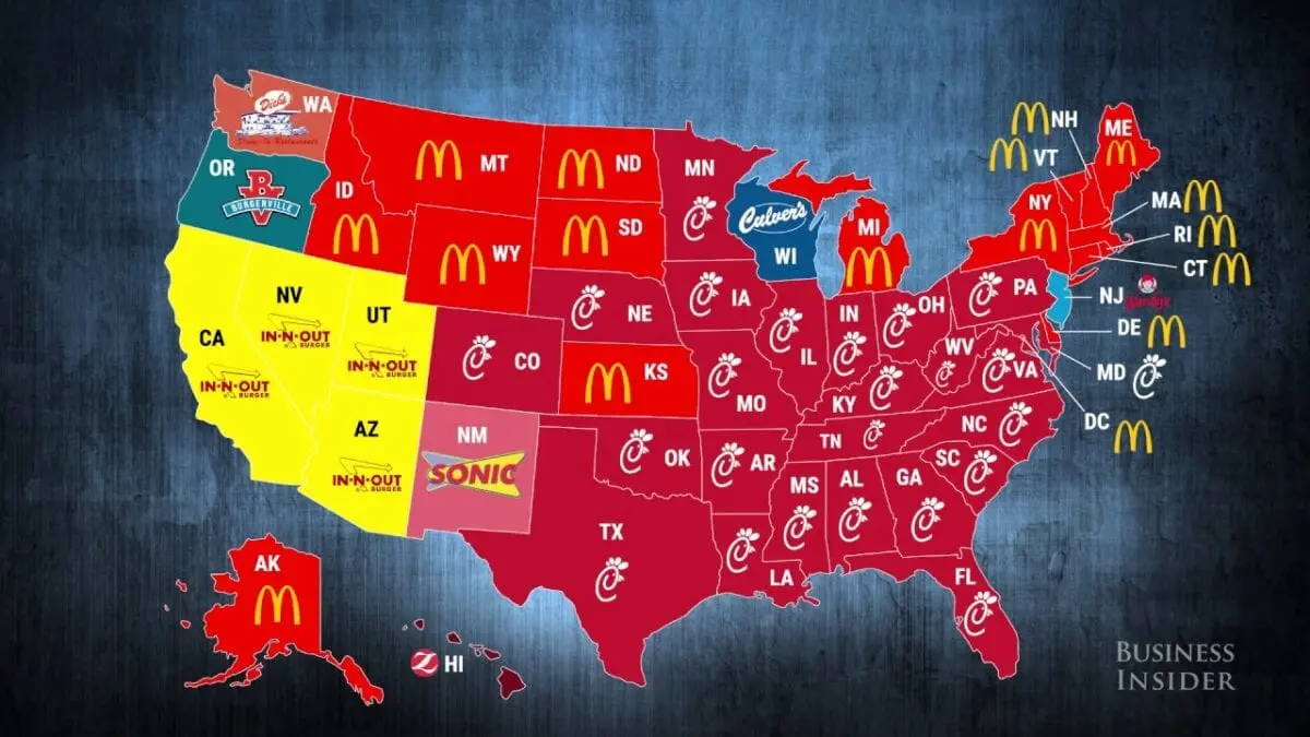 The most popular fast food in different countries