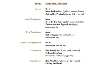 Types of vegetarianism