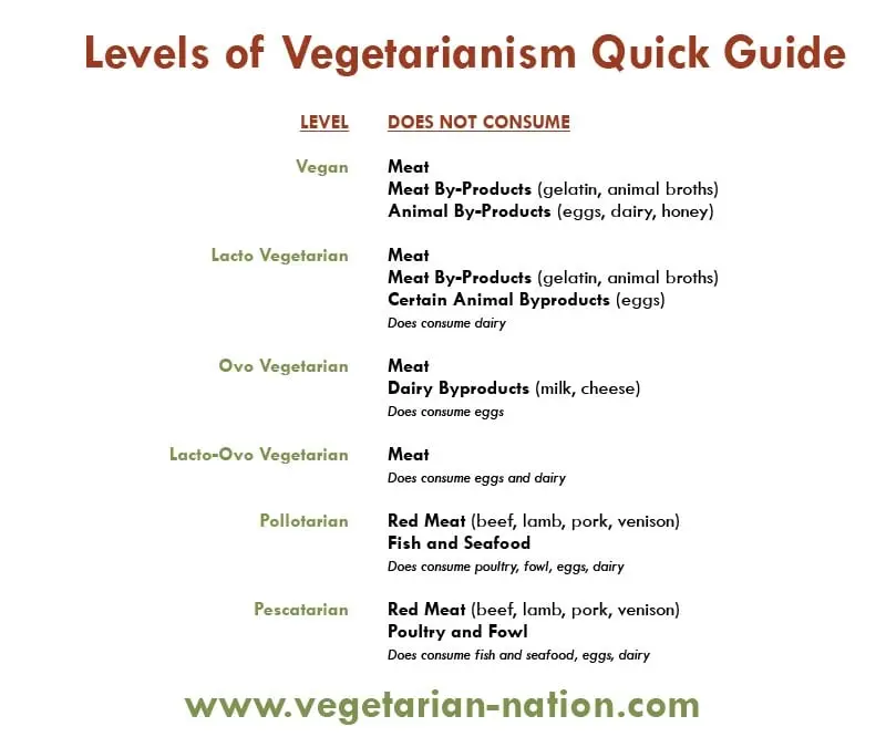 Types of vegetarianism