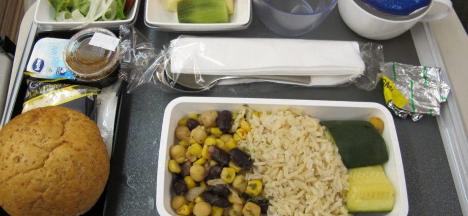 Vegetarian meals on airplanes