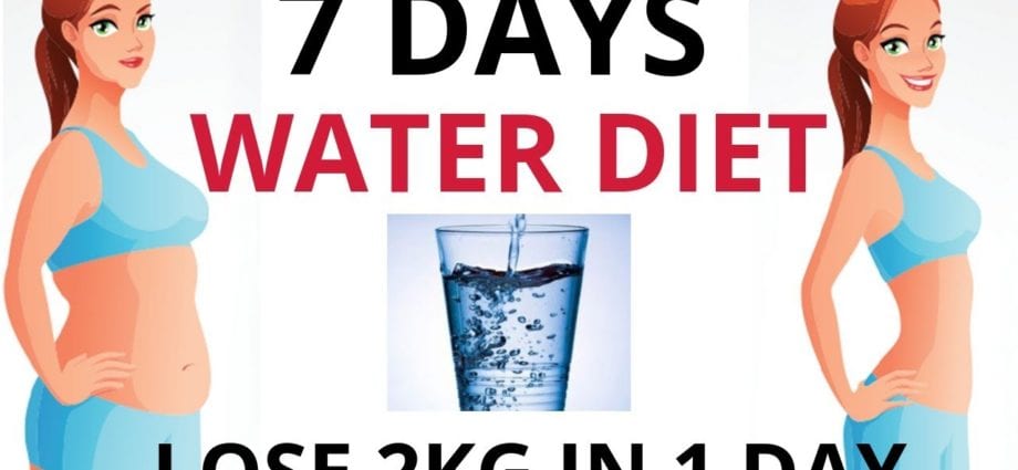 Vodná diéta, 7 dní, -5 kg