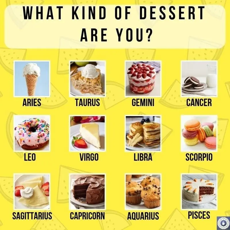 What dessert are you according to your zodiac sign