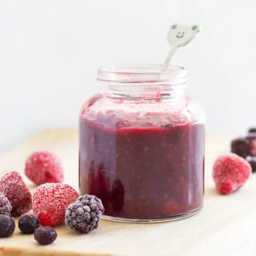 What fruits are combined in compote?