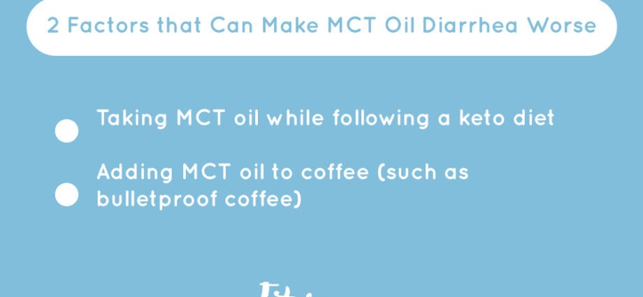 Why after oil diarrhea?