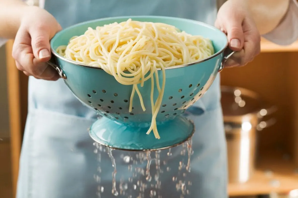 Why do you need water in which the pasta was cooked?