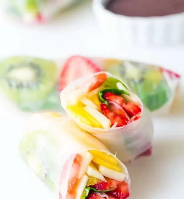 3 options for making fruit spring rolls