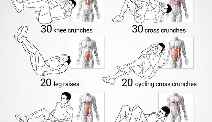 5 exerciții pentru abdomen