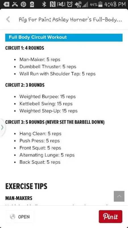 Ashley Horner Full Body Circuit Workout