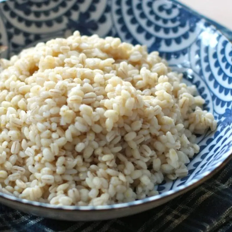 Boiled pearl barley in a slow cooker