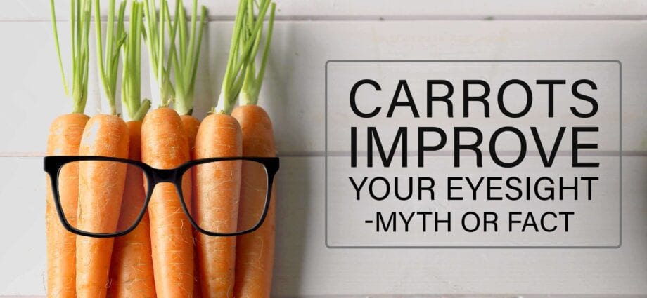 Carrots improve vision