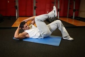 Crunches - a basic set of exercises for the press