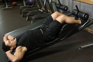 Crunches - a basic set of exercises for the press