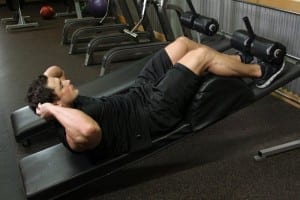 Crunches - a basic set of exercises for the press