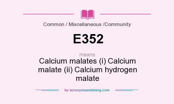 E352 Calcium Malates