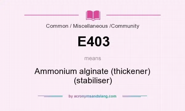 E403 Ammonium Alginate