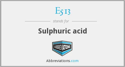 E513 Sulfuric Acid