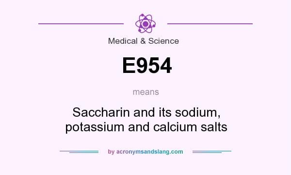 E954 Saccharin and its sodium, potassium and calcium salts