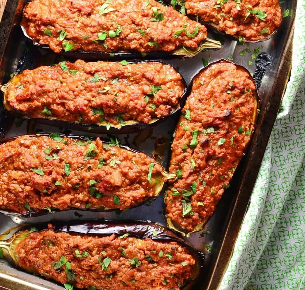 Minced turkey with eggplant